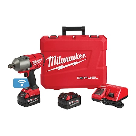 Milwaukee Tool M18 FUEL w/ ONE-KEY High Torque 3/4 in. Impact Wrench and Friction Ring and (2) Batteries Kit 2864-22